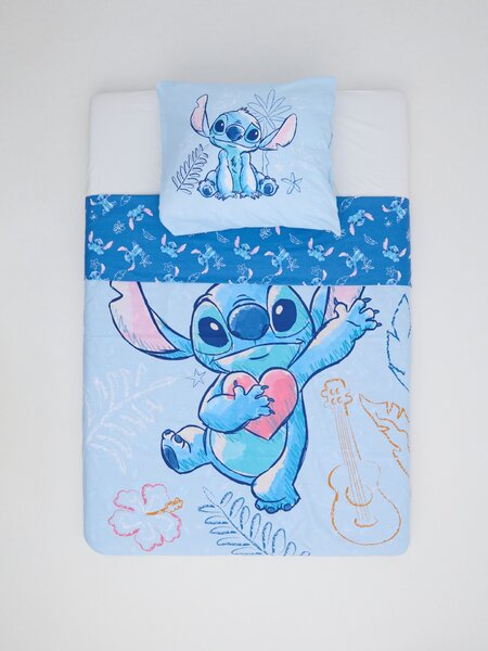 Sinsay - Комплект двустранно детско спално бельо Stitch - бледосиньо