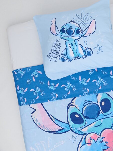 Sinsay - Комплект двустранно детско спално бельо Stitch - бледосиньо