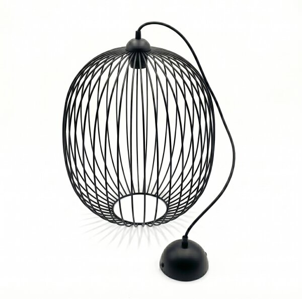 Полилей на кабел DESTELLO 1xE27/15W/230V Ø 33 см, черен