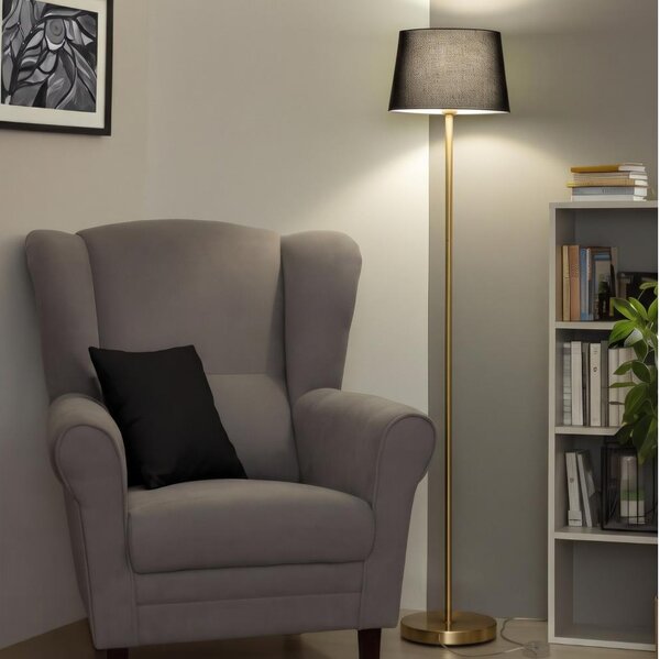 Brilagi - LED подова лампа CERIA 1xE27/20W/230V Ø 30 см, черно/златно