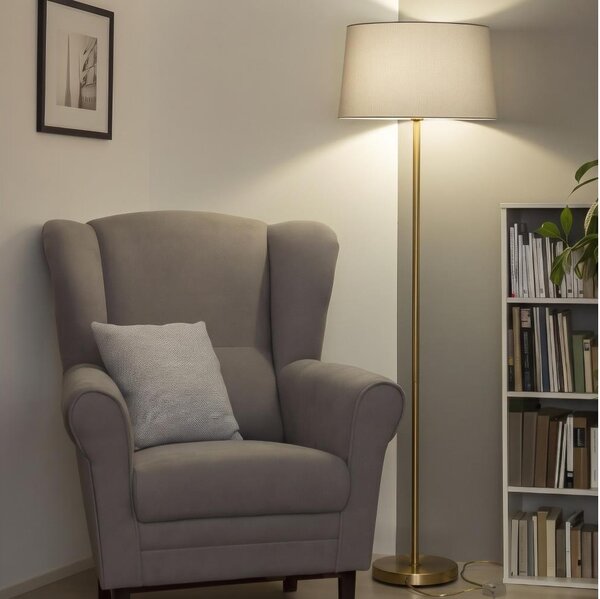 Brilagi - LED подова лампа CERIA 1xE27/20W/230V Ø 45 см сива/златиста