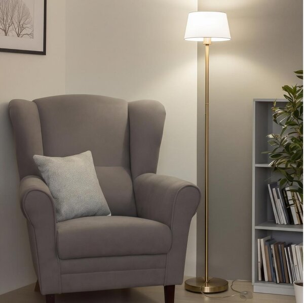 Brilagi - LED подова лампа CERIA 1xE27/20W/230V Ø 25 см бяла/златна