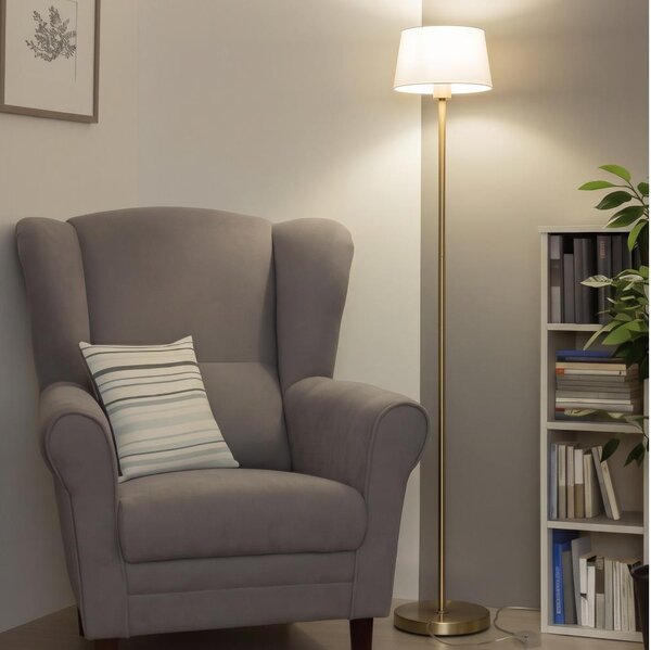 Brilagi - LED подова лампа CERIA 1xE27/20W/230V диаметър 25 см сива/златиста