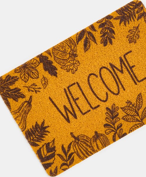 Sinsay - Постелка с надпис Welcome - жито
