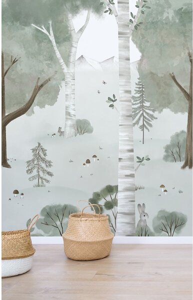 Детски тапет 200 cm x 248 cm Birch Forest - Lilipinso