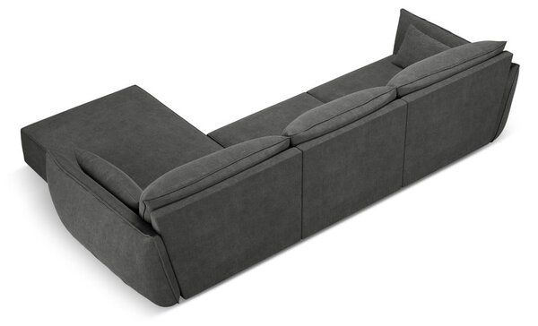 Сив ъглов диван (десен ъгъл) Vanda - Mazzini Sofas