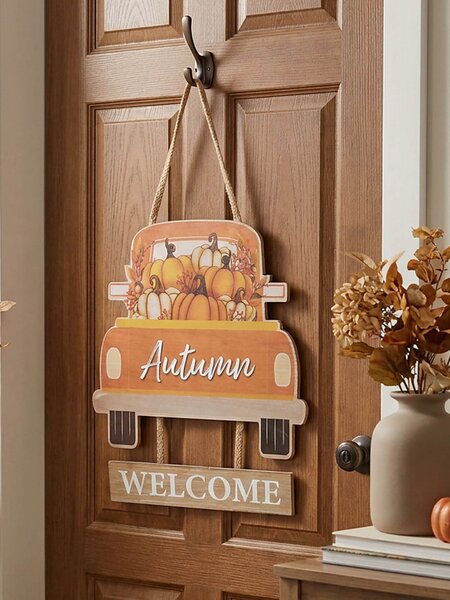 Sinsay - Стенна декорация – кола с надпис „Autumn Welcome“ - многоцветен