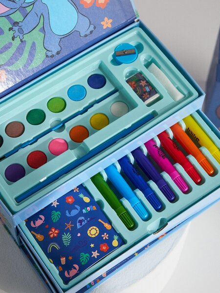 Sinsay - Комплект художествени принадлежности в органайзер 52 pack Stitch - cин