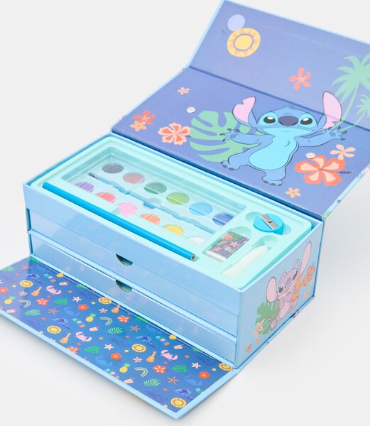 Sinsay - Комплект художествени принадлежности в органайзер 52 pack Stitch - cин