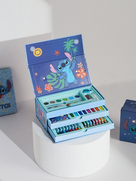 Sinsay - Комплект художествени принадлежности в органайзер 52 pack Stitch - cин