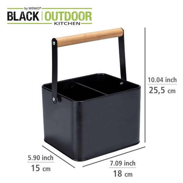 Черна кутия за кухненски прибори Baco Black Outdoor Kitchen Baco - Wenko