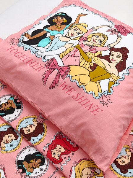 Sinsay - Комплект спално бельо от памук Disney Princess - розов