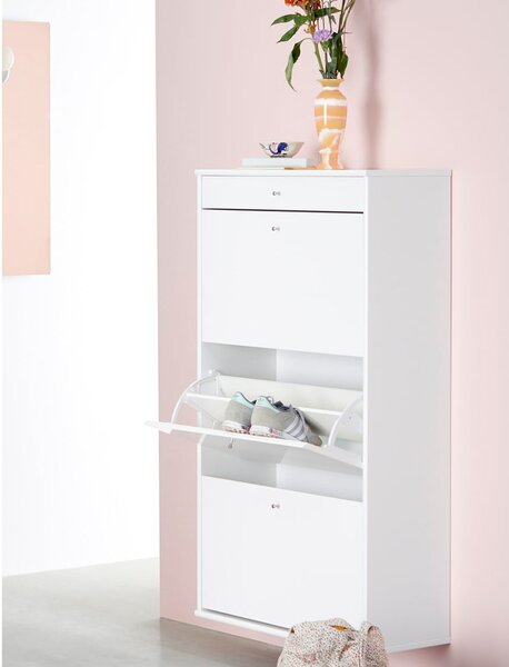 Бяла етажерка за обувки Mistral White - Hammel Furniture