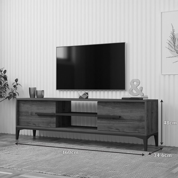 ТВ шкаф, Eslem, Pako, орех 160x34,6x48,1 см