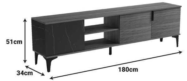 ТВ шкаф, Riba, Pako, орех 180x34x51 см