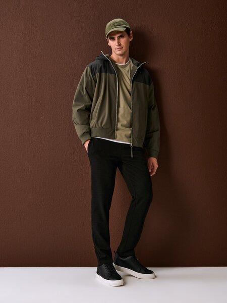 Sinsay - Долнище тип джогър от плат ottoman - черeн