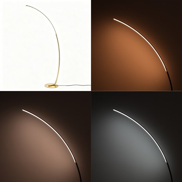 LED полилей, Archer, Pako, златист, 70x28x165 см