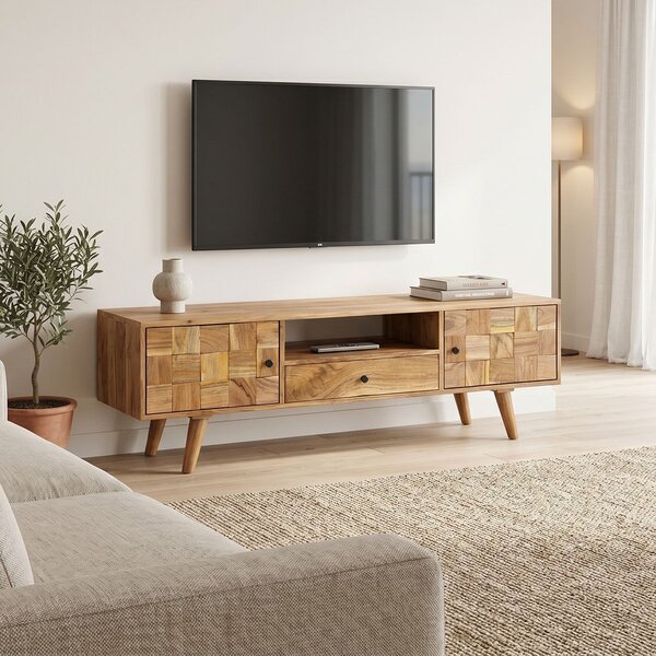 Comoda TV, Firpo, Pako, Natural 130x35x45 cm