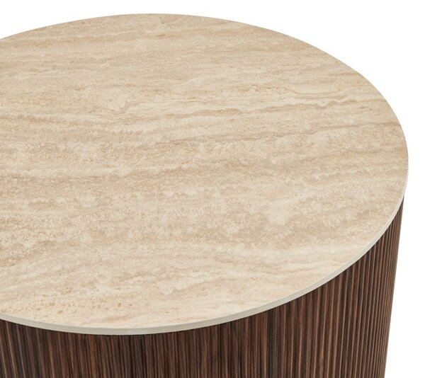 Set masute de cafea, 2 buc, Nelba, Pako, Bej 70x70x50 cm