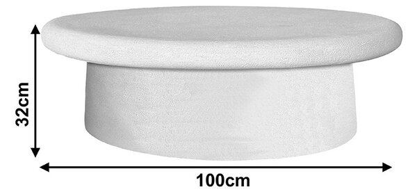 Masuta de cafea, Herona, Pako, Alb 100x60x32 cm