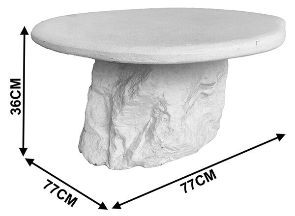 Masuta de cafea, Zinol, Pako, Alb 80x80x36 cm