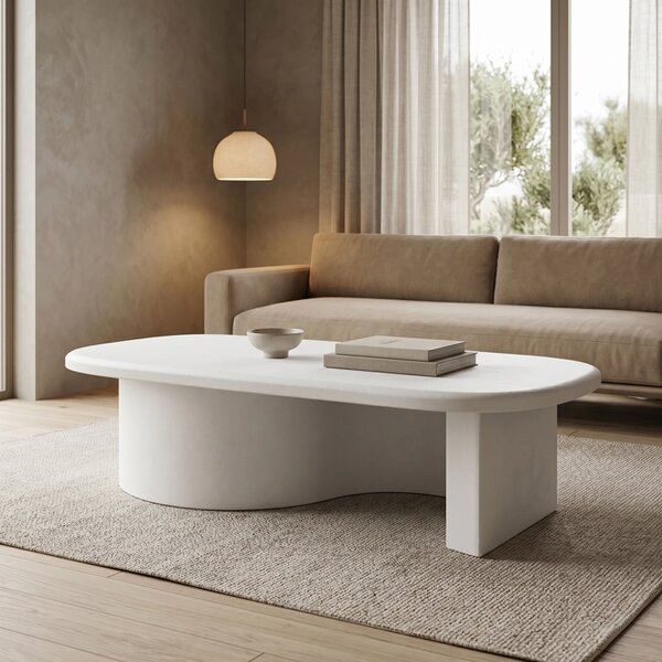 Masuta de cafea, Verven, Pako, Alb 120x60x32 cm