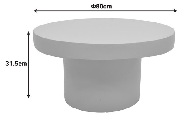 Masuta de cafea, Umbra, Pako, Gri deschis 80x80x31.5 cm