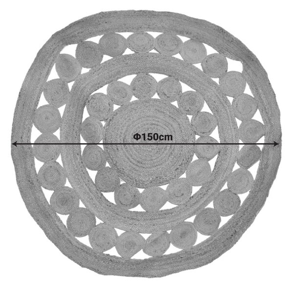 Covor forma rotunda, Venia, Pako, Natural 150x150x0 cm