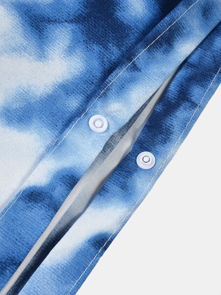Sinsay - Комплект спално бельо с ефект tie-dye - cин