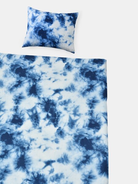 Sinsay - Комплект спално бельо с ефект tie-dye - cин