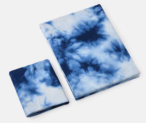 Sinsay - Комплект спално бельо с ефект tie-dye - cин
