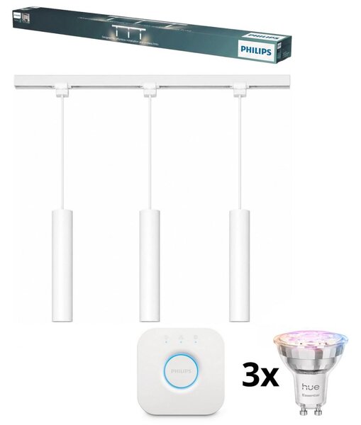 Philips-LED димируем полилей на кабел за шинна система EASYLINK HUE 3xGU10/4,7W/230V+Hue bridge