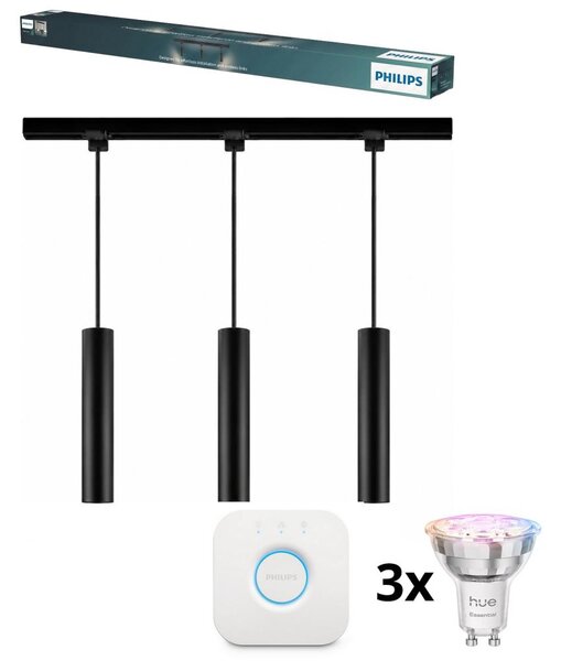 Philips LED димируем полилей на кабел за шинна система EASYLINK HUE 3xGU10/4,7W/230V + Hue Bridge