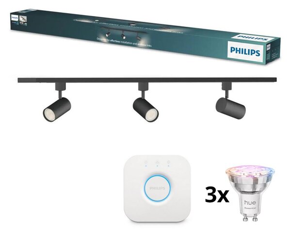 Philips - LED димируемо точково осветително тяло за релсова система EASYLINK HUE 3xGU10/4,7W/230V + Hue bridge