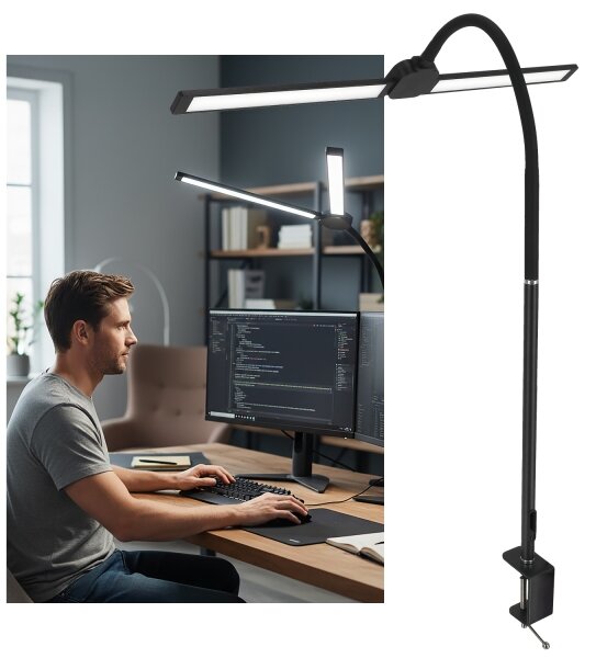 Brilagi - LED регулируема настолна лампа USB VARIO LED/14W/5V 3000-6000K черна