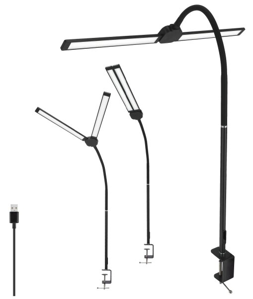 Brilagi - LED регулируема настолна лампа USB VARIO LED/14W/5V 3000-6000K черна