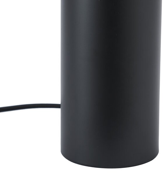 Модерна настолна лампа черна 24 см - Cylinder