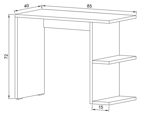 Работна маса 40x85 cm Lily - Gauge Concept