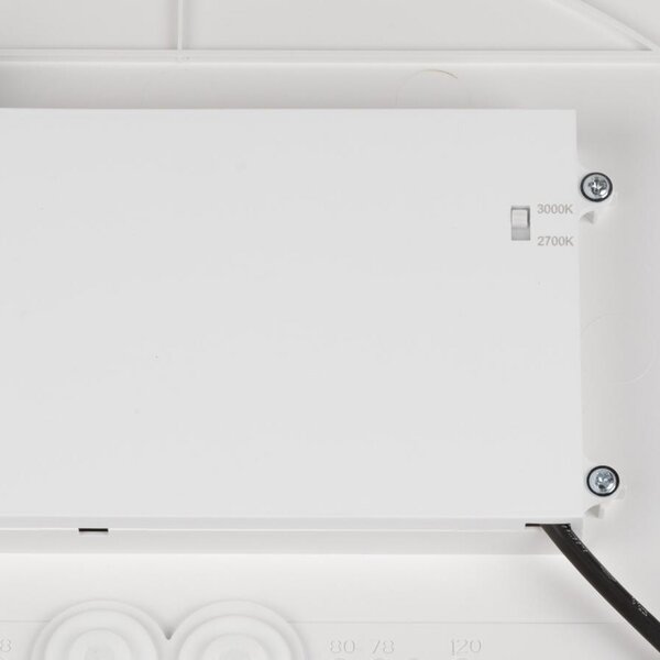 SLV LED таванска лампа Decona, Ø 42 cm, бяла, метална, CCT, Затъмняване, Бял, Баня, Алуминий, Модерен