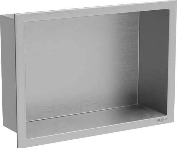 Mexen X-Wall-R нишева полица с яка 30 x 20 см, инокс - 1910302010