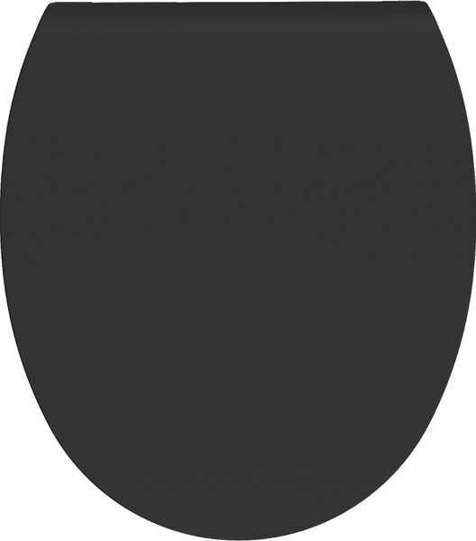Mexen Egg седалка с плавно спускащ се капак, тънък, дуропласт, черен мат - 39243085