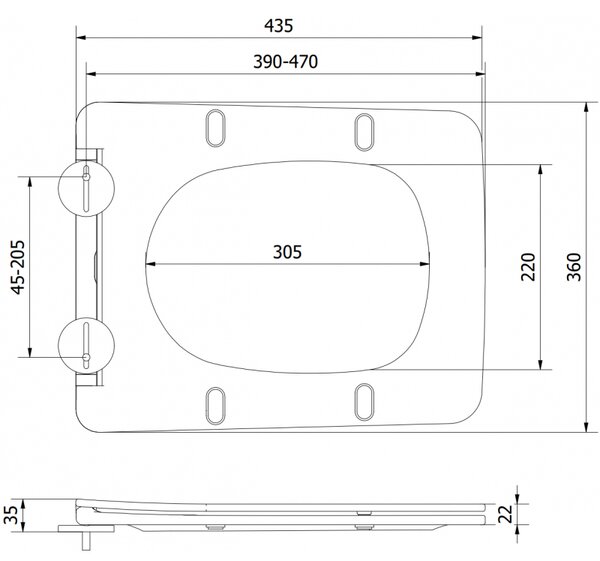 Mexen Vera седалка с плавно затваряне slim, дуропласт, черен мат - 39164085