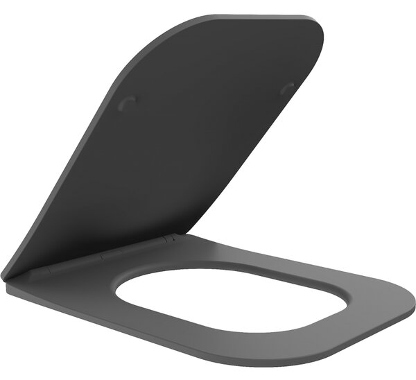 Mexen Teo бавно затваряща се седалка Slim, дуропласт, тъмно сив мат - 39840071