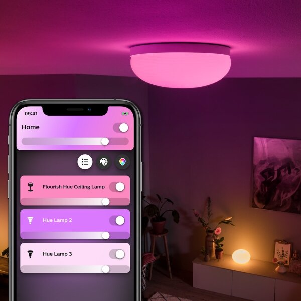 Philips 40905/31/P9 - LED RGBW Плафон Hue FLOURISH LED/32W/230V