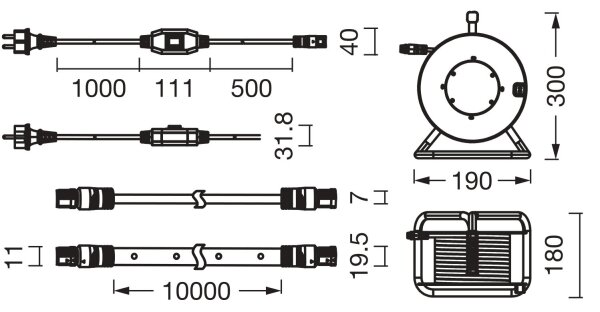 Osram - LED външна лента FLEX 10m LED/70W/230V IP65