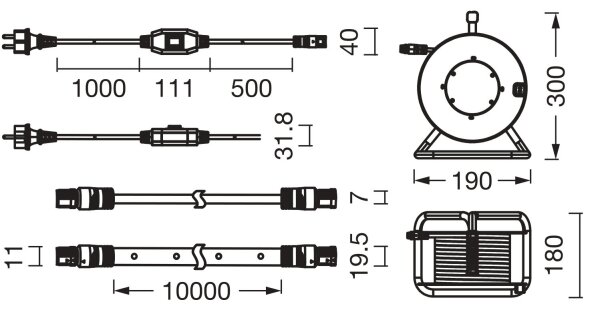 Osram - LED външна лента FLEX 10m LED/70W/230V IP65
