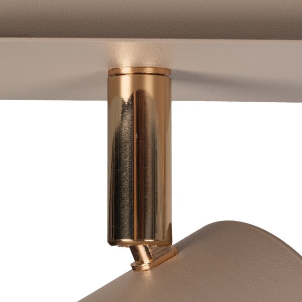 Kanlux 90780 - Стенно точково осветително тяло EVALO 1xGU10/10W/230V бежово/златно