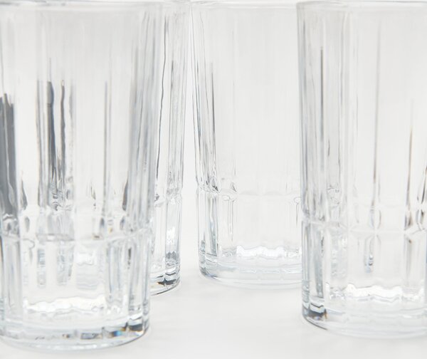 Sinsay - Чаши с релефен мотив 4 pack - clear