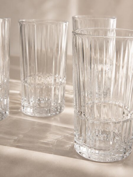 Sinsay - Чаши с релефен мотив 4 pack - clear