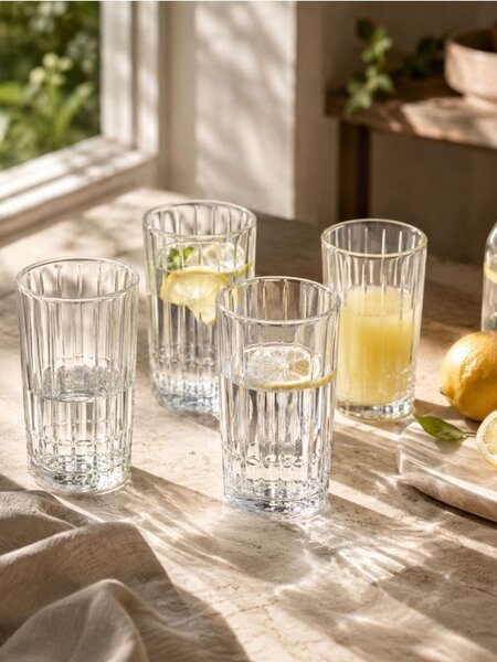 Sinsay - Чаши с релефен мотив 4 pack - clear